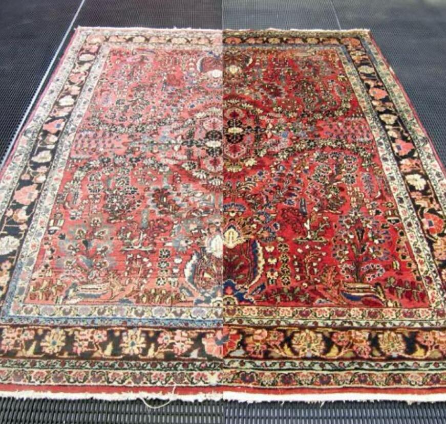 restauration tapis avant apres